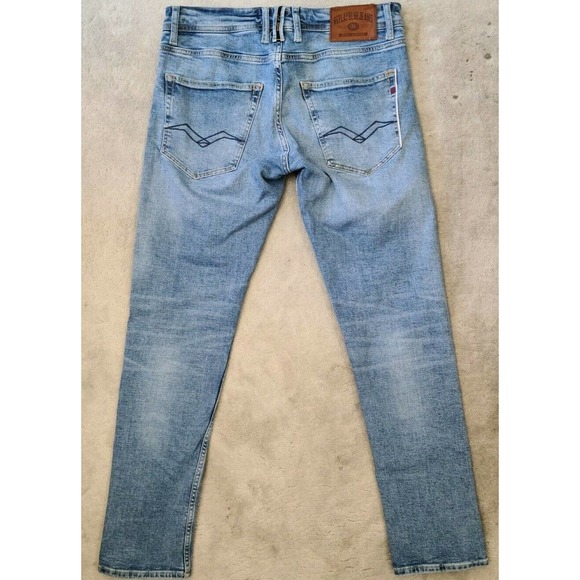 Replay Grover Stretch Selvedge Slim Fit Button Fly Mens Jeans Sz 31x32 - Picture 3 of 4